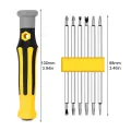 Magnetic Screwdriver Set - 12 Interchangeable Bits for Any Task. 