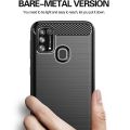 Leweisi Carbon Fiber Bumper Phone Case For Samsung Galaxy M31 / M31 Prime / F41 / M21S Back Cover Coque Shockproof Protective. 