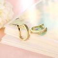 Hoop Earrings For Women 2 Colors Inlaid Cubic Zircon Copper Earring Female Fashion Jewelry Elegant And Sophisticated Gift. 