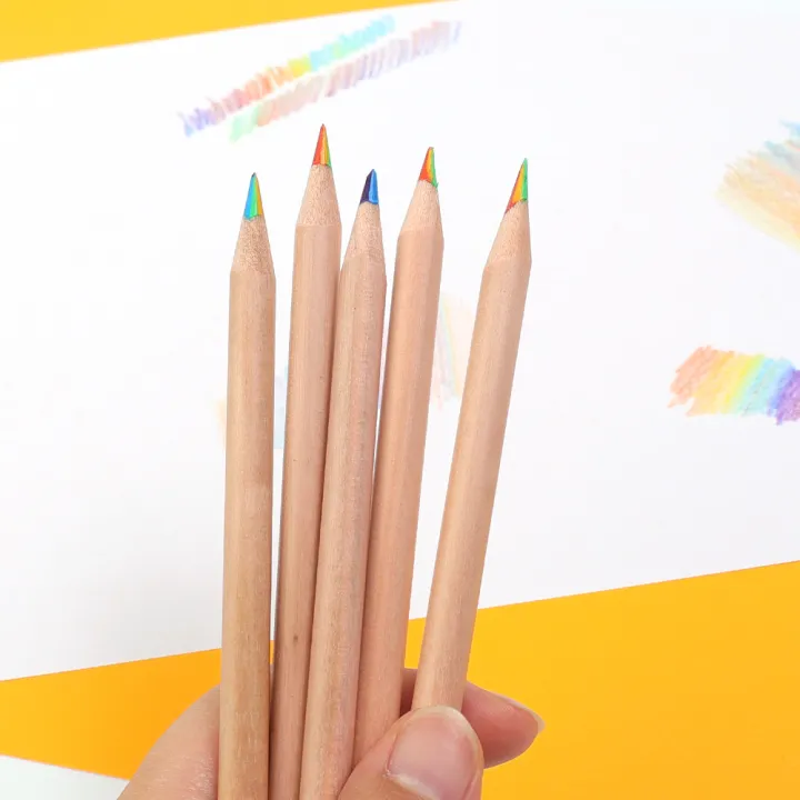 1/5/10Pcs%20Wood%207%20Colors%20Rainbow%20Core%20Colored%20Pencils%20DIY%20Cute%20Color%20Pencil%20For%20Kid%20School%20Graffiti%20Drawing%20Painting%20-%20Image%205