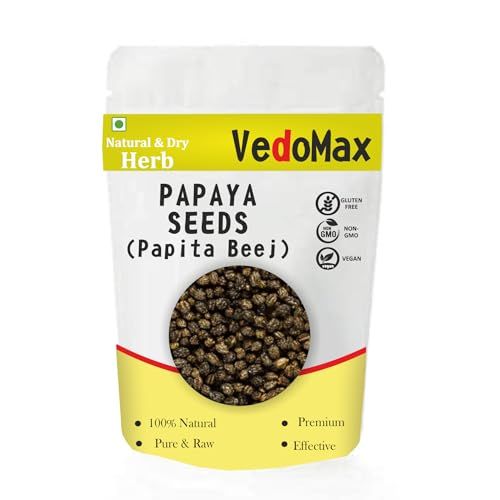 VedoMax Papaya Seeds | Papita Beej | Dried Papaya Seeds | - (50 gm)(FROM INDIA)JEZ