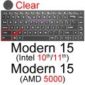 Keyboard Cover for MSI Modern 14 Modern 15 PS42 PS63 A10M A10R8 A10SC Clear Silicone TPU Laptop Protector Skin Case 14A 14B 2021. 