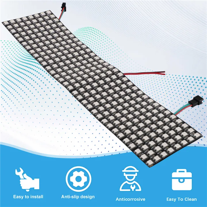 WS2812%20Led%20Programmable%20Light%20WS2812%20RGB%20LED%20Matrix%20Panel%20Individually%20Addressable%20Flexible%20for%20Video%20Display,%20DC5V%20(8x32)%20-%20Image%206