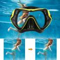 Men Women Anti-fog UV400 Protection Single Window Diving Mask Snorkeling Mask Scuba Swimming Mask Goggle Tempered Glass Lens Flexible Silicone Skirt PC Frame Adults. 