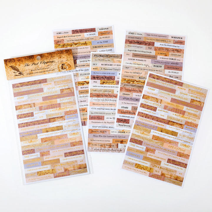 Quote Stickers for Diary, Scrapbook Stickers for Scrapbook Supplies, Word Phrase Stickers for Diary Supplies Junk Diary Aesthetic Stickers