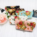 New Women Flower Printed Coin Wallet Handbag Canvas Coin Purses Money Card Holder Wallet Pouch Lipstick Earphone Key Bags. 