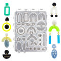 Epoxy Resin Mold Silicone kit and Tools Keychain Resin Molds Hanging Decor Mold Jewelry Making Kit Resin Earrings Pendant Molds Molds for DIY Crafts Making. 