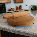 Handmade Wooden Roti Rolling Board / Capati Maker / Roti Maker / Puri Maker / Wooden Balen Chakla Set/wooden chapati board with Rolling Pin -27.5cm. 
