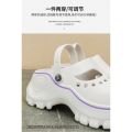 New Girls with Tall Male Separation Comfortable Soft Bottom -2319 High Heels Fashion Summer Breathable All-Matching 7.5 Dole. 