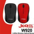 Jedel Wireless Mouse W920 Laser Mini Portable Mobile Wired 3 Buttons for Notebook, PC, Laptop, Computer, MacBook - Atech Mouse Gaming HP Dell Havic Atech. 