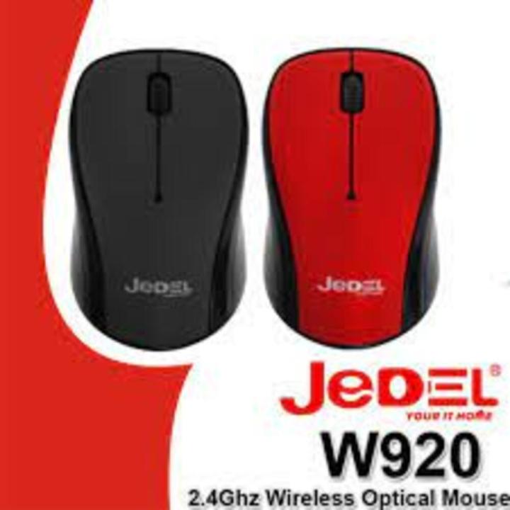 Jedel Wireless Mouse W920 Laser Mini Portable Mobile Wired 3 Buttons for Notebook, PC, Laptop, Computer, MacBook - Atech Mouse Gaming HP Dell Havic Atech