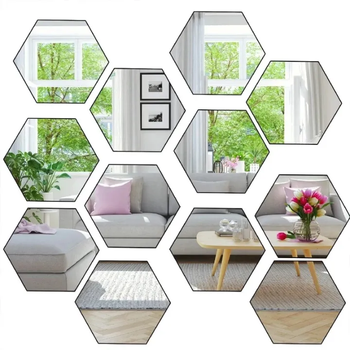 6/12PCs%20Hexagonal%20Diy%203D%20Mirror%20Wall%20Stickers%20Restaurant%20Aisle%20Floor%20Personality%20Decorative%20Mirror%20Paste%20Living%20Room%20Sticker%20-%20Image%206