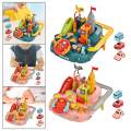 Toy Vehicles Playset 6 Settings for Funny Driving Wheel Interactive Educational Toys. 