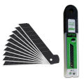 Utility Paper Cutter Knife Blade SK5 Black Steel Replacement Blades Sharper and More Durable Fits all 18mm Utility Knife & Box Cutter, Pack of 10.. 