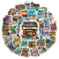 20pcs Store Front Stickers Japanese Retro Shop Front Books Stickers for Laptop Scrapbook Journal Kids Girls Boys Stickers. 