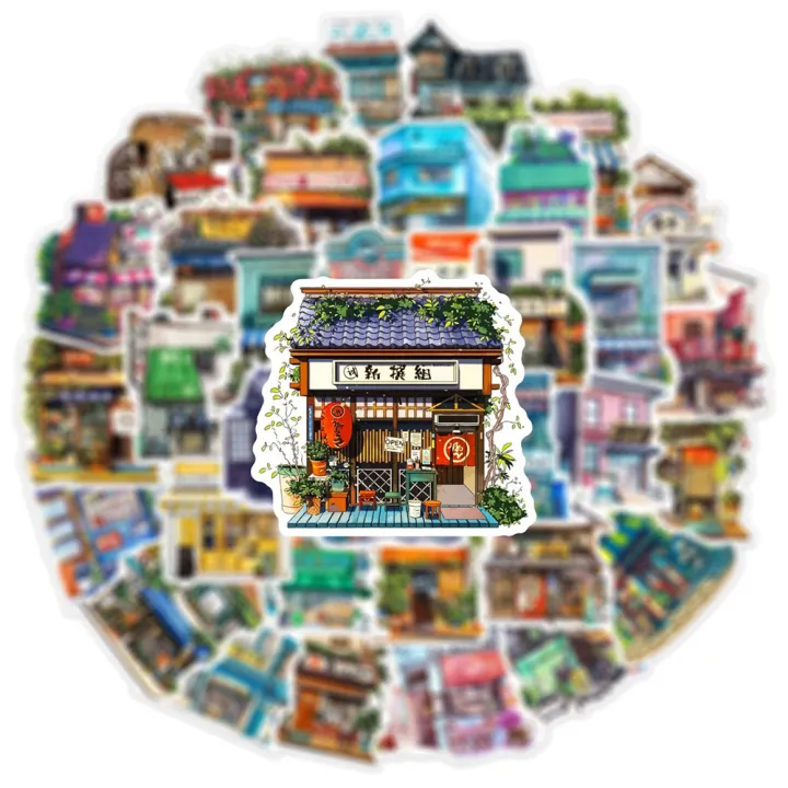 20pcs%20Store%20Front%20Stickers%20Japanese%20Retro%20Shop%20Front%20Books%20Stickers%20for%20Laptop%20Scrapbook%20Journal%20Kids%20Girls%20Boys%20Stickers%20-%20Image%204