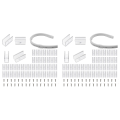 Neon Rope Light Mounting Brackets, 200PCS Neon Lights Install Fixing Clips Accessories for 6x12mm LED Neon Flex Strip. 