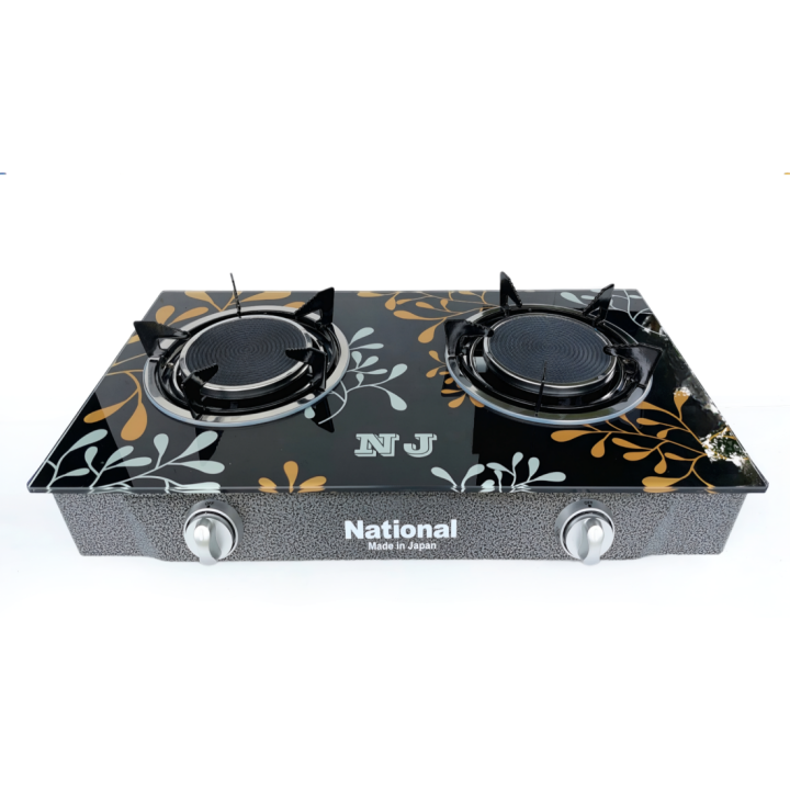 National Low gas, 2 burner portable infrared gas stove with Ceramic  Glass