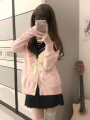 Hu Lina Original JK Uniform Women's Autumn and Winter Uniform Suit Bandage Dress Cardigan Long-Sleeved College Japanese for Schools Sense School Uniform. 