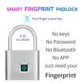 2X Fingerprint Padlock,Portable Anti-Theft USB Charging Fingerprint Lock for Lockers, Suitcases, Backpacks Etc. 
