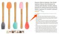 5 Pack Silicone Spatula, Mini Spatulas Scrapers with Bamboo Handle for Cooking Baking Nonstick Cookware Kitchen Utensils. 