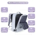 Men's travel backpack, airline approved waterproof 15.6-inch laptop backpack for women, backpack school with shoe compartment Pizazzazz. 