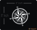 COMPASS Stickers For Bike Scooter Car Van Sports Car Laptop Helmet Luminous Reflective Plotter Cutting Stickers. 