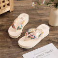 2024 Fashion Women Flip Flops Summer Beach Platform Slippers Casual Outside Wedges Sandals Summer Women Shoes. 