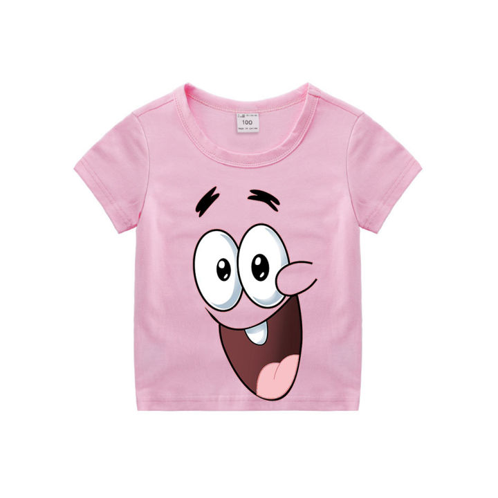 SpongeBob%20SquarePants%20Kids%20Short%20Sleeve%20T%20Shirts%20Boy%20Girl%20Cotton%20Expression%20T-shirt%20Cartoon%20Clothes%20Summer%20Tee%20Shirt%20Tops%20Gifts%20-%20Image%203