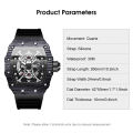 LouisWill Watches Fashion Men Watches Business Casual Wristwatches Silicone Strap Quartz Watch Luminous Watch Skeleton Dial Watch 3ATM Waterproof Watch With Calendar Luminous Pointers. 