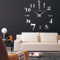Stick On Wall Clock DIY Large Modern Design Decal 3D Stickers GYM Cafe Office. 