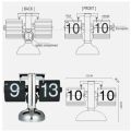 Flip Digital Clock Small Scale Table Clock Retro Flip Clock Stainless Steel Flip Internal Gear Operated Quartz Clock Home Decor. 