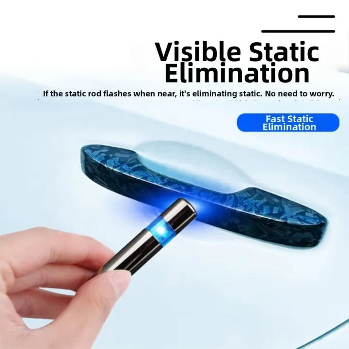 Electrostatic Discharger Portable Anti-Static Keychain LED Light Safety ...