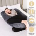 Rayyu Pregnancy Pillow, U Shaped Maternity Pillow with Removable Velvet Cover, Full Body Maternity Pillow Perfect to Cuddle (Re Washable). 