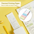 【EcoDealsq】57x30mm Portable Pocket Printer Paper Roll Self-adhesive Children's Camera Printable Thermal Paper For PeriPage A6 Printer. 