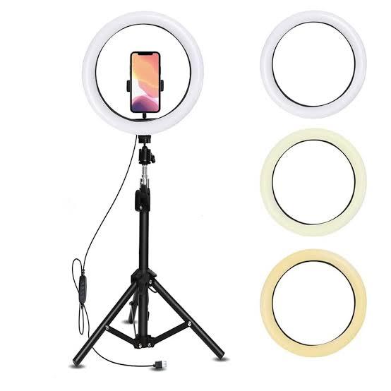 High Quality "10 Inch" LED Studio Camera Ring Light Photo Phone Video Light Lamp Ring Fill Light with Adjustable Tripod Stand Tiktok LED Stand