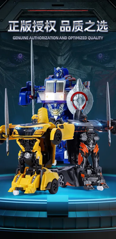 Boy Transformers Optimus Prime Voice Control RC Car Kids Robot Toy