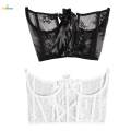 Underbust Corset Belt, Waist Corset, Lace Open Cup Corset, Short Torso Underwire Boned Corset, Underboob Waist. 