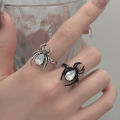 1Pc/2Pcs Vintage Punk Spider Rings For Women Men Trendy Temperament Jewelry Gift. 