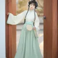 Chi Xia Does Not Live up to Qing Jun Ying Wei and Jin Made a Modified Version Women's Han Chinese Clothing Modern Autumn Schoolgirl Outfit Cross Collar Waist Skirt. 