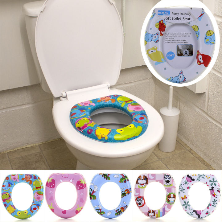 Potty Training Toilet Seat Thick Comfortable Foam Padded Baby Toddler Kids Child