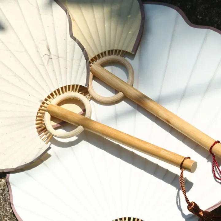 DIY Craft Portable DIY Xuan Paper Fan Handmade Blank Japanese Style DIY ...