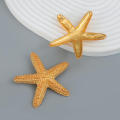 5.6*5.5cm Starfish stud earrings Trendy alloy Alloy hipster earrings European and American metal earrings for Beach vacation Party Jewelry collection Gift for women. 