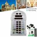 AL-HARAMEEN Azan Clock, Led Prayer Clock, Wall Clock, Read Home/Office/Mosque Digital Azan Clock/Decorative Clock HA-4008 Silver. 