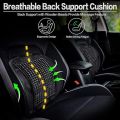 umbar Mesh Back Brace Support Office Home Car Seat Chair Ventilate Cool Cushion Pad with Massage | Breathable, Massage Beads for Ultimate Comfort, Lumbar Support, Back Support with Wooden Beads Provide Massage Feature, Breathable Back Support Cushion. 