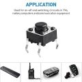 25PCS | 4Pin Round  Momentary Tactile Tact Push Button Switch for PCB (ARDUINO DIY KIT). 