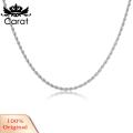 Carat Men Lightweight Necklace Men's 3mm Hip Hop Twist Chain Choker Necklace Trendy Alloy Jewelry for Stylish Men Fashion Accessory Hip Hop Style Twist Chain. 