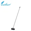 CURVED BATHROOM CLEANING BRUSH WITH 120CM PLASTIC COATED METAL HANDLE  - FEATHER BRAND. 