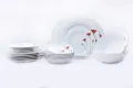 Dankotuwa Red Flower 21pcs Dinner Set. 