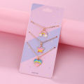 Kidlove Cute Necklaces For Teen Girls Kids Sweet Heart-shaped Star Cloud Pendant Clavicle Chain Necklace Birthday Gift. 